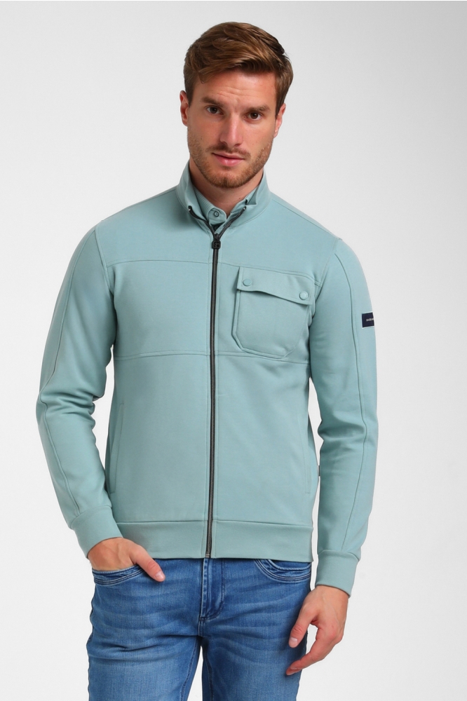 Gabbiano blauwe heren vest | Model vooraanzicht