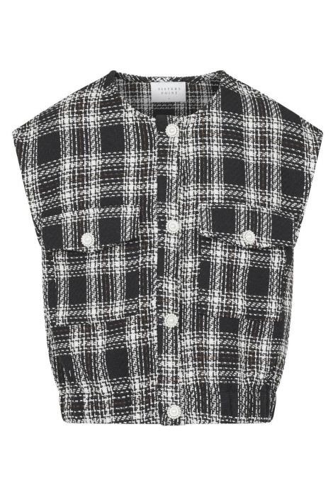 SisterS point zwarte dames gilet | Vooraanzicht
