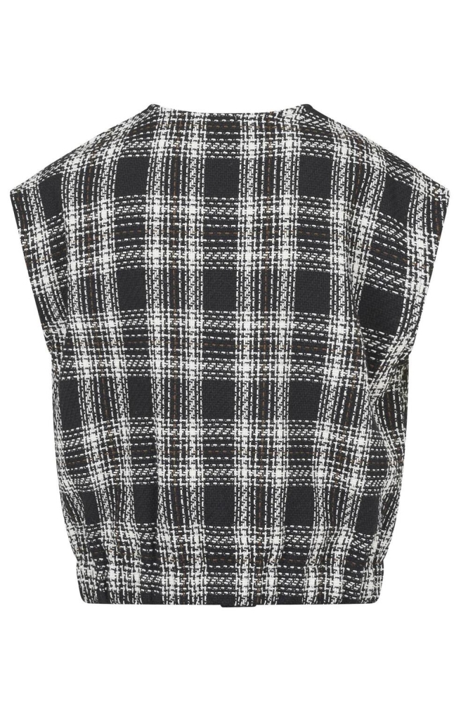 SisterS point zwarte dames gilet | Achteraanzicht