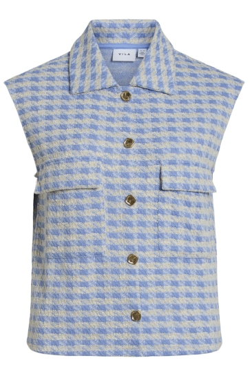 Vila Vest VIGESTA O-NECK S/L VEST 14106904 Kentucky Blue