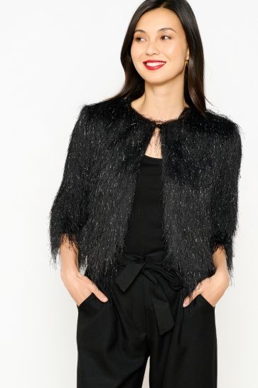 LolaLiza Vest V FRINGA 09100996 1119 BLACK