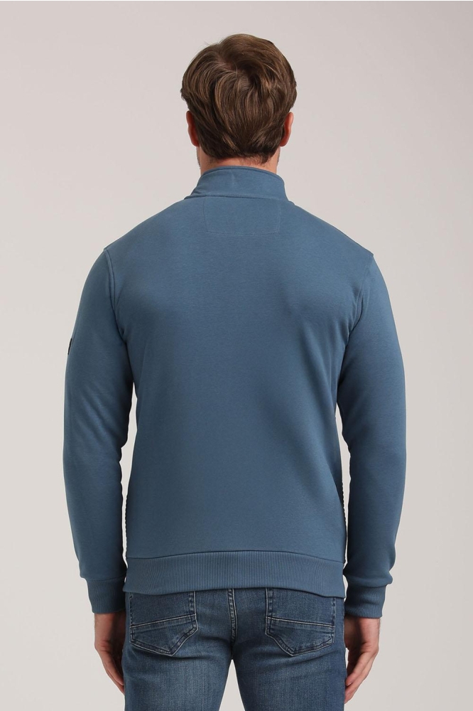 Gabbiano blauwe heren vest | Model achteraanzicht