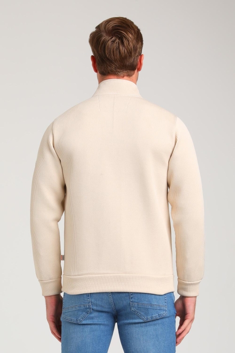 Gabbiano beige heren vest | Model achteraanzicht