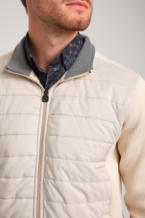 Gabbiano beige heren vest | Close up