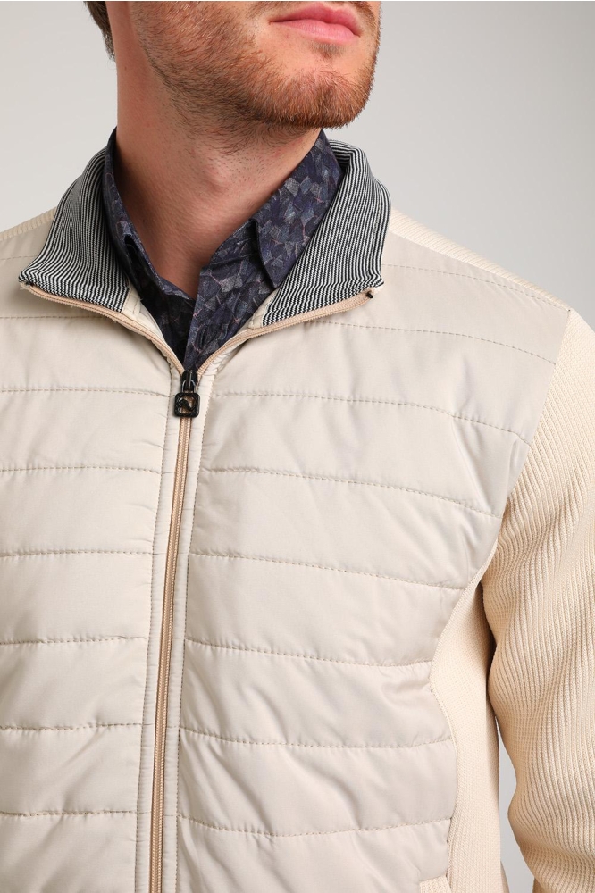 Gabbiano beige heren vest | Close up
