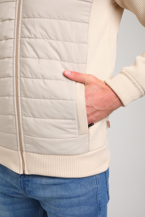 Gabbiano beige heren vest | Close up