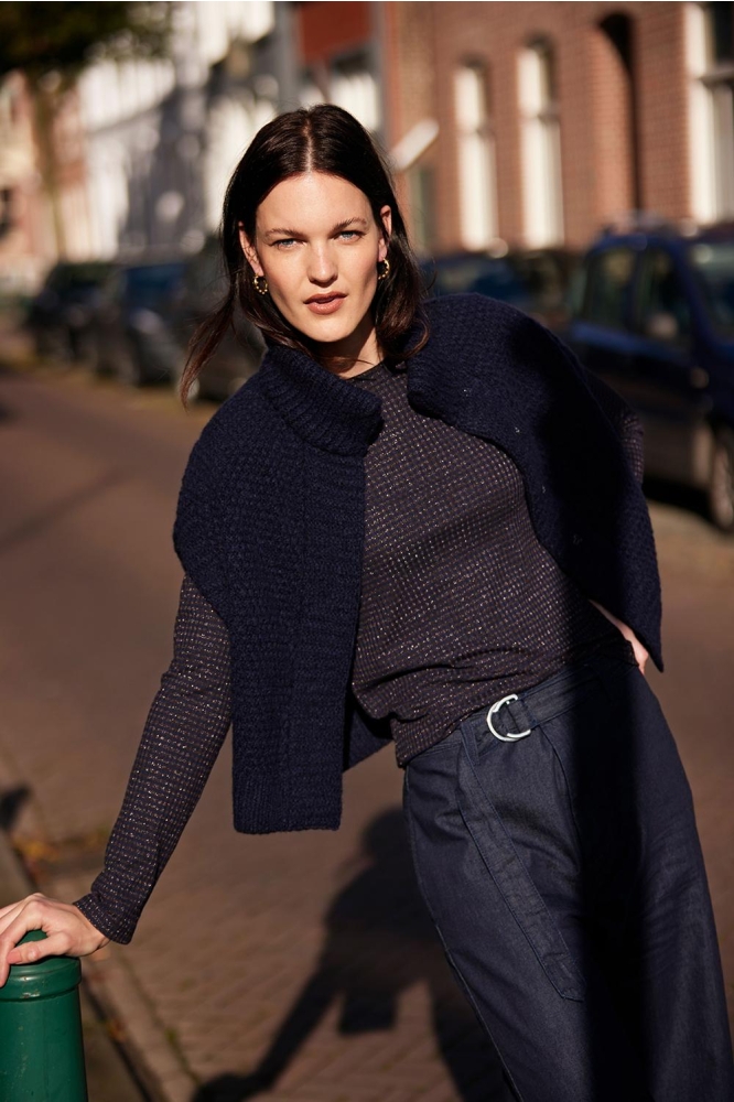 Zusss blauwe dames gilet | Sfeerbeeld, In situatie