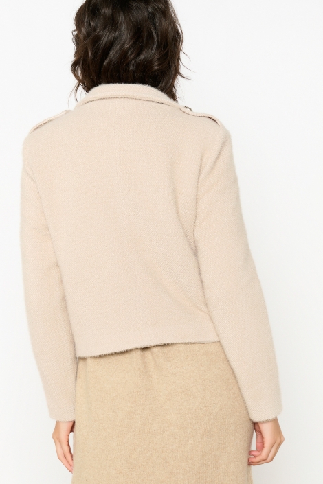 LolaLiza beige dames jas | Model achteraanzicht