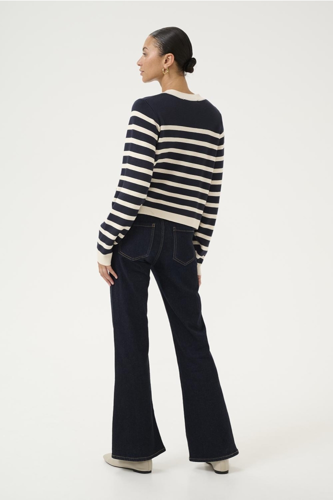 Culture blauwe dames vest | Model