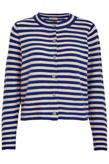 Peppercorn Vest FABIENNE SHORT CARDIGAN PC8154 1380S NAVY PEONY STRIPE