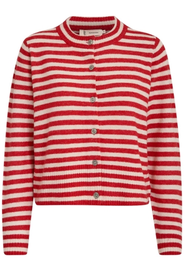 Peppercorn Vest FABIENNE SHORT CARDIGAN PC8154 4071 GRENADINE STRIPE