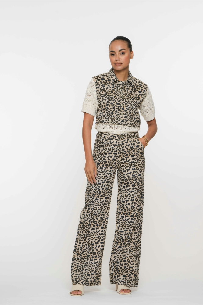 Geisha ecru dames gilet | Model