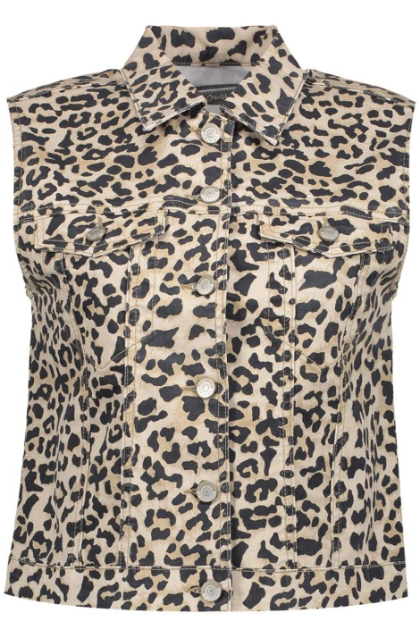 Geisha ecru dames gilet | Vooraanzicht