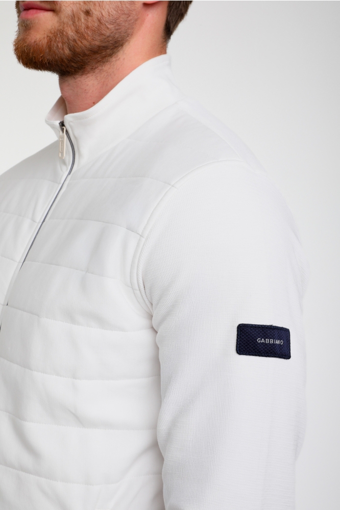 Gabbiano witte heren vest | Model zijaanzicht