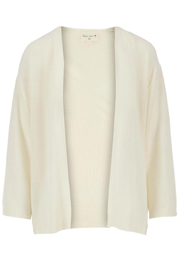 Zusss Vest VEST OPENVALLEND 0306 063 OFF WHITE