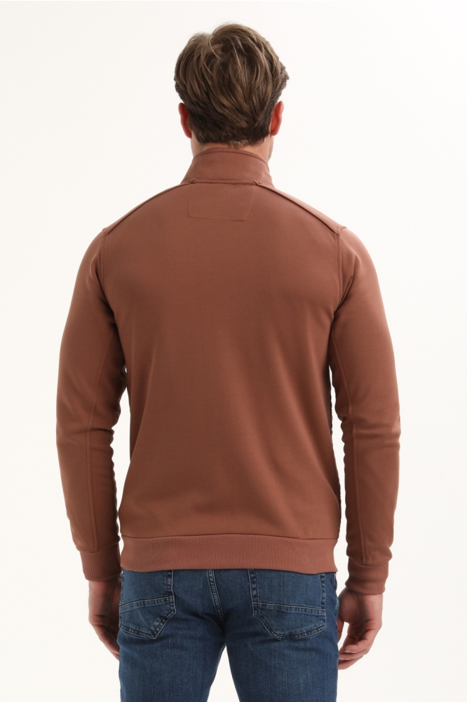 Gabbiano bruine heren vest | Model achteraanzicht