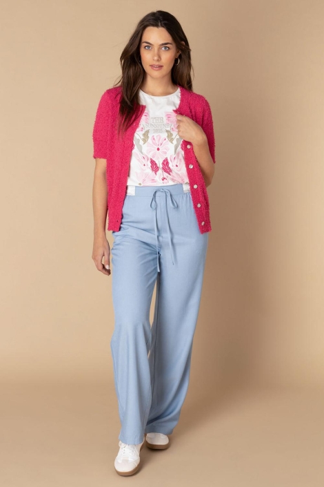 Ivy Beau roze dames vest | Model