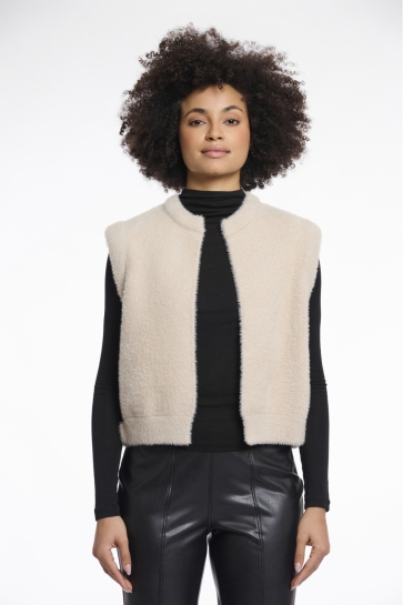Rino & Pelle Vest SHORT WAISTCOAT ELONA 5002511 Stone