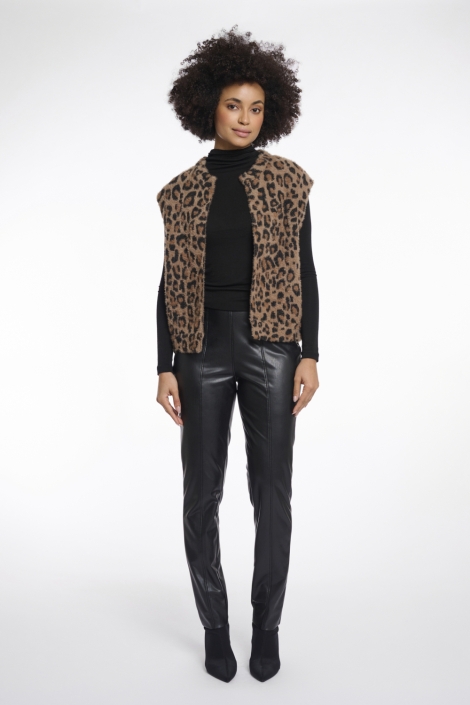 Rino & Pelle camel dames gilet | Model