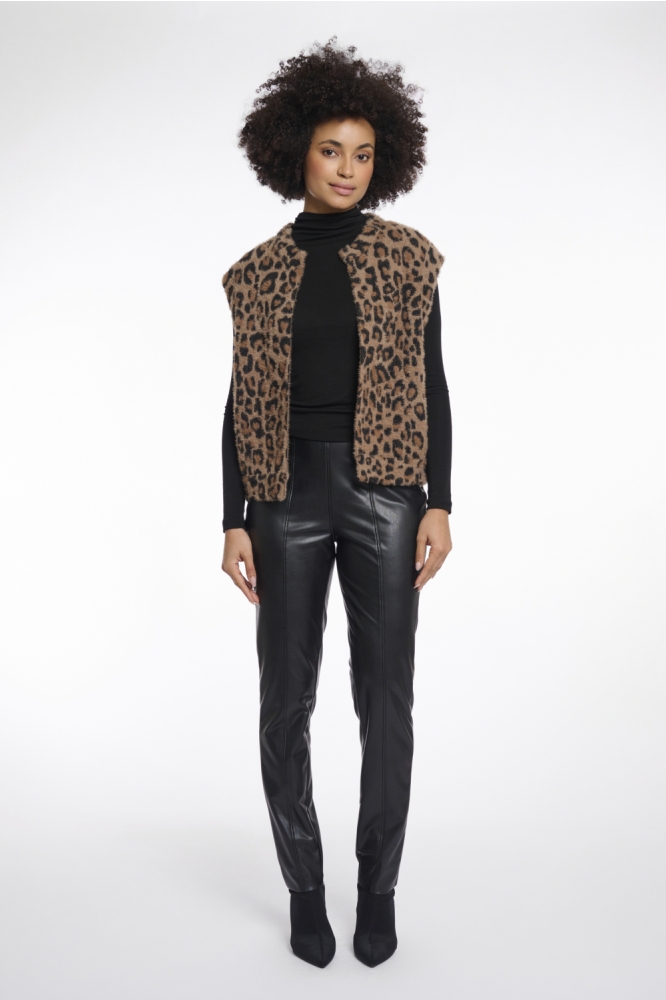 Rino & Pelle camel dames gilet | Model