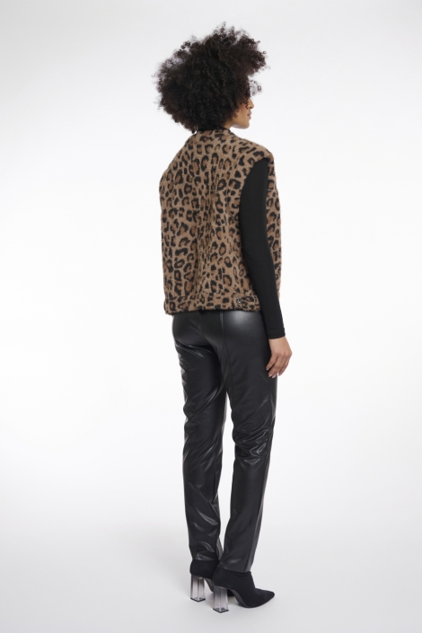 Rino & Pelle camel dames gilet | Model