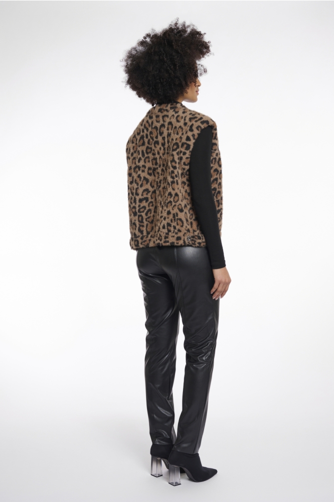 Rino & Pelle camel dames gilet | Model