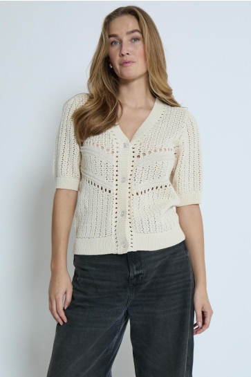 Peppercorn Vest HADY KNIT CARDIGAN PC8296 0202 WHITECAP GREY