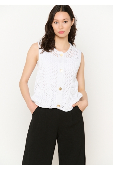 LolaLiza Vest N NEWBOUGIL 04101318 1019 OPTICAL WHITE