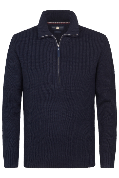 Petrol Industries blauwe heren trui | Vooraanzicht