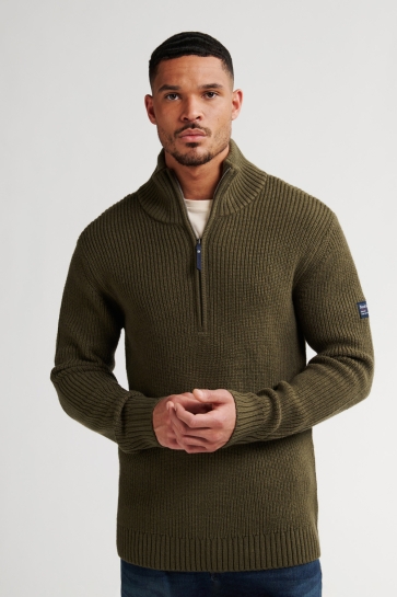 Petrol Industries GEBREIDE TRUI MET HIGHNECK KRAAG M 3050 KWC262 6088 Army Green