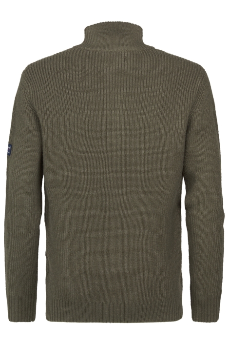 Petrol Industries groene heren trui | Achteraanzicht