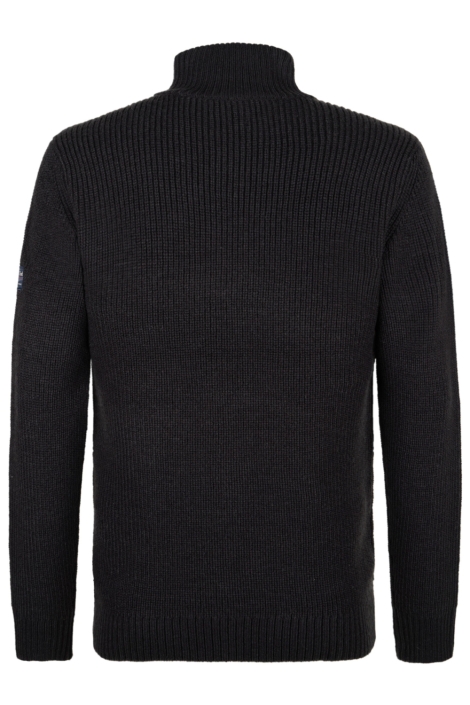 Petrol Industries zwarte heren trui | Achteraanzicht