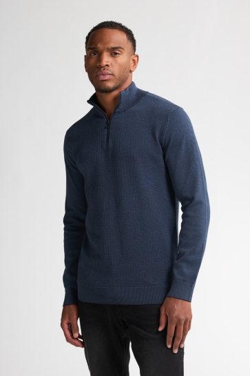 Petrol Industries Trui KNITTED HALF ZIP SWEATER AUGUSTA M 3050 KWC212 5092 Royal Navy