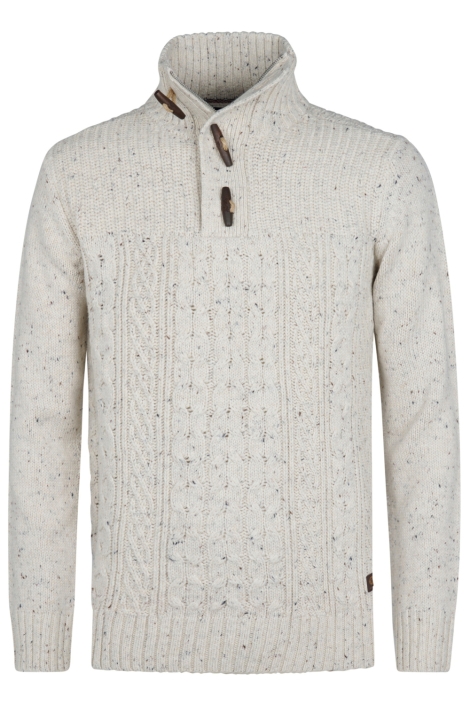 Petrol Industries beige heren trui | Vooraanzicht