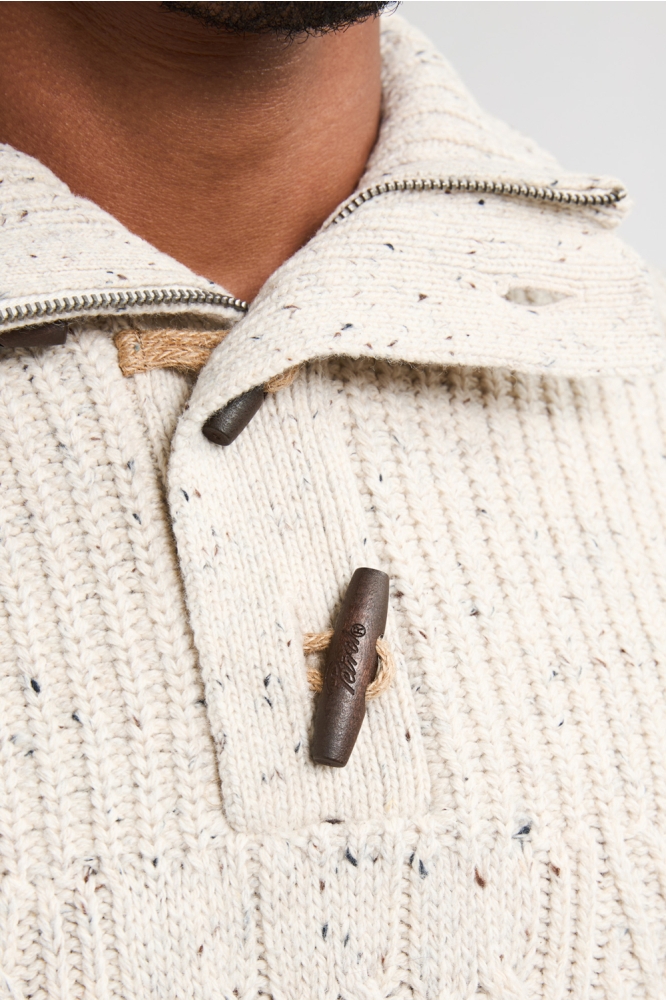 Petrol Industries beige heren trui | Close up