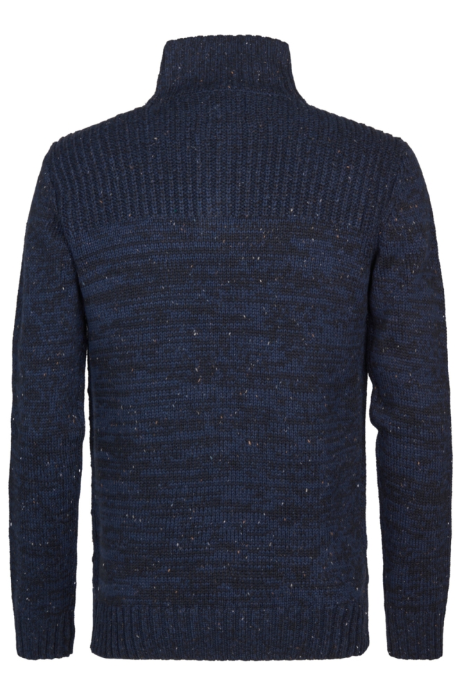 Petrol Industries blauwe heren trui | Achteraanzicht