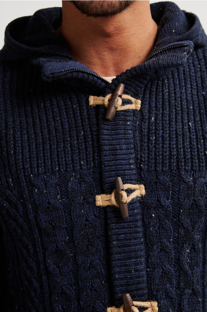 Petrol Industries blauwe heren vest | Close up