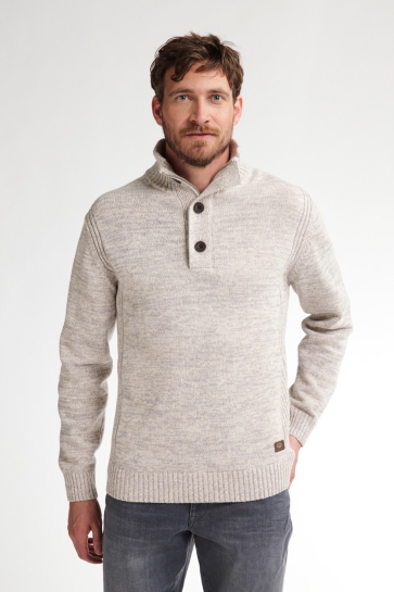 Petrol Industries Trui MELANGE JUMPER LOGAN M ROS KWC206 0009 ANTIQUE WHITE MELEE