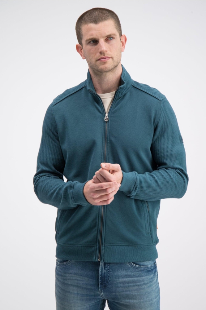 Gabbiano blauwe heren vest | Model vooraanzicht