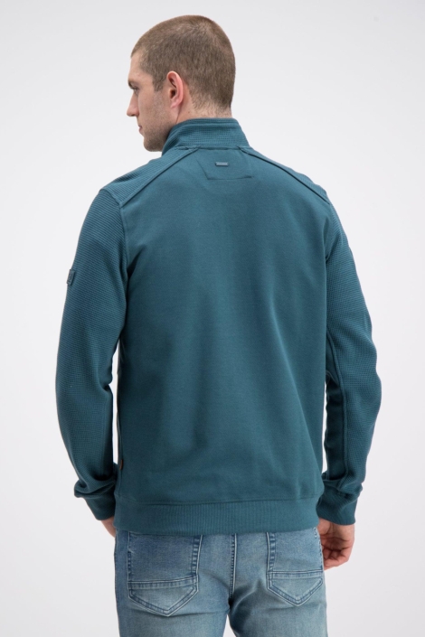 Gabbiano blauwe heren vest | Model achteraanzicht