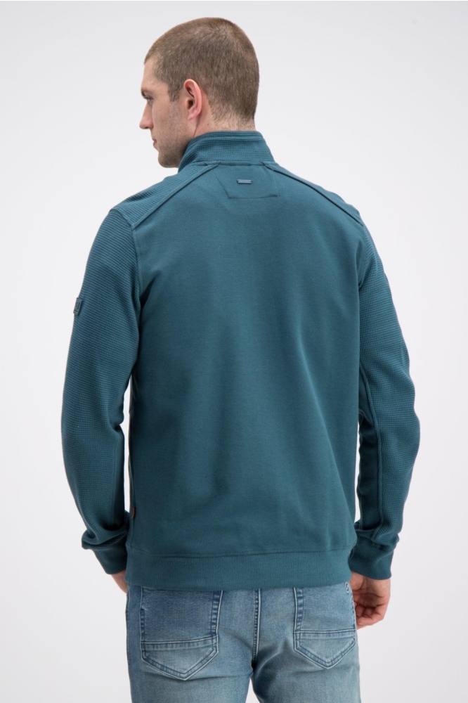 Gabbiano blauwe heren vest | Model achteraanzicht