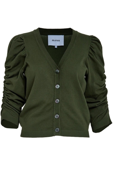 Minus Vest SEANA KNIT CARDIGAN MI6687 3835 RIFLE GREEN