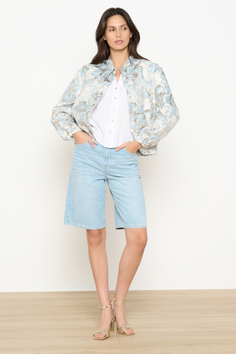 LolaLiza blauwe dames jas | Model