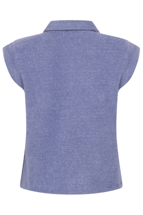 Zoso blauwe dames gilet | Achteraanzicht