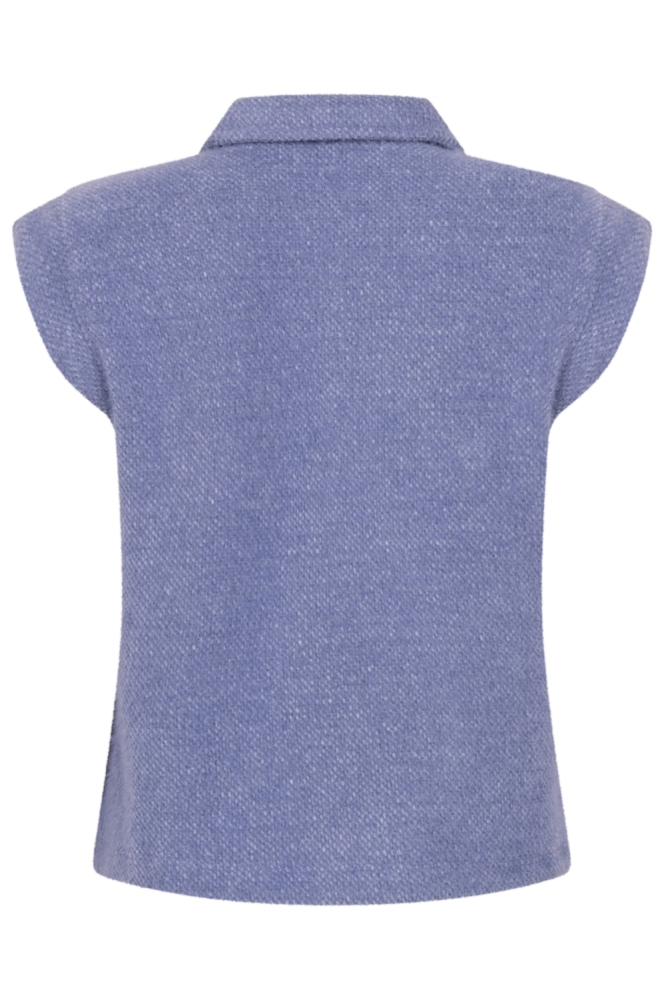 Zoso blauwe dames gilet | Achteraanzicht
