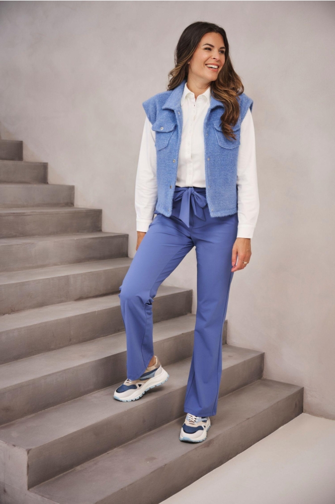 Zoso blauwe dames gilet | Model