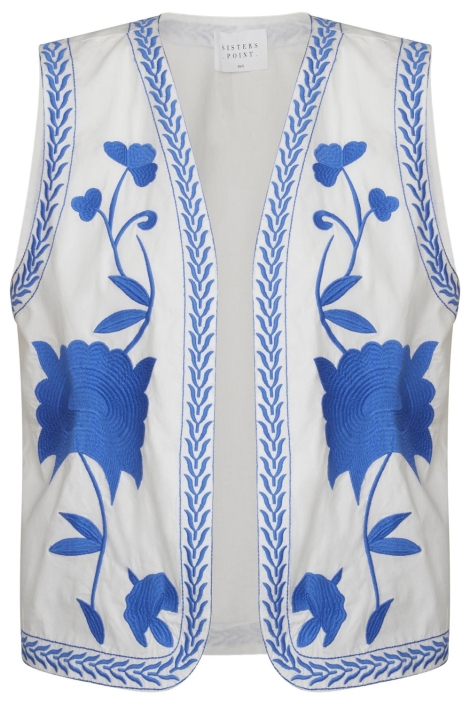 SisterS point witte dames gilet | Vooraanzicht