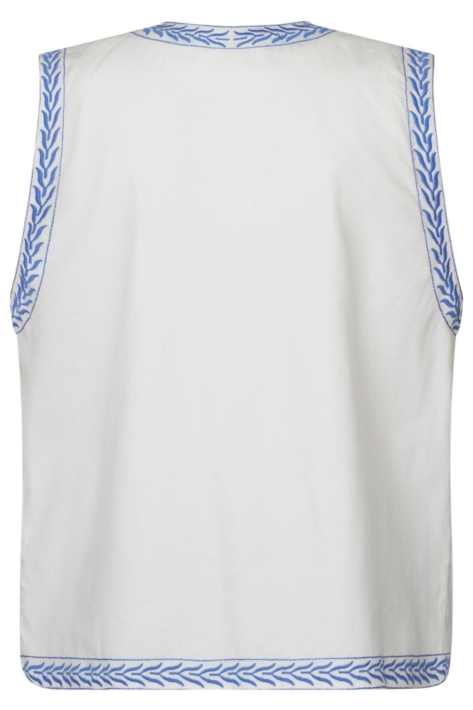 SisterS point witte dames gilet | Achteraanzicht