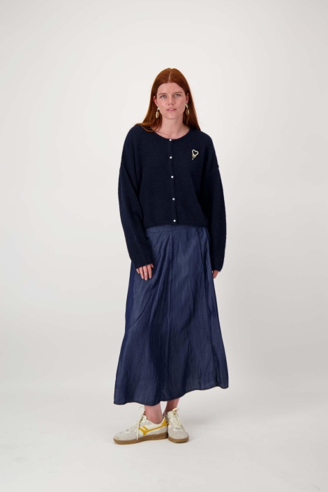 Zusss blauwe dames vest | Model