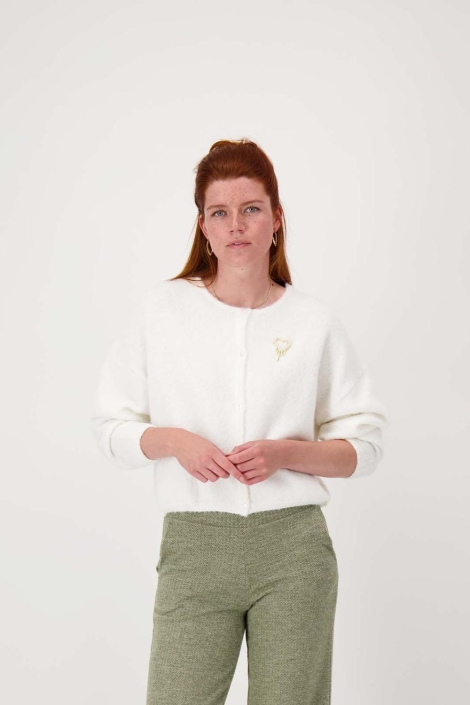 Zusss beige dames vest | Model vooraanzicht